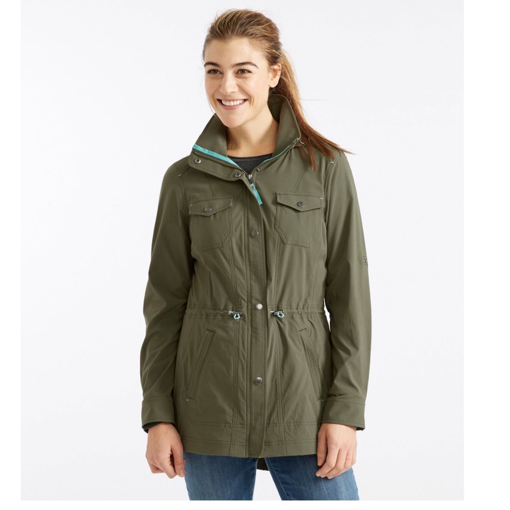 Green LL Bean Spring Jacket